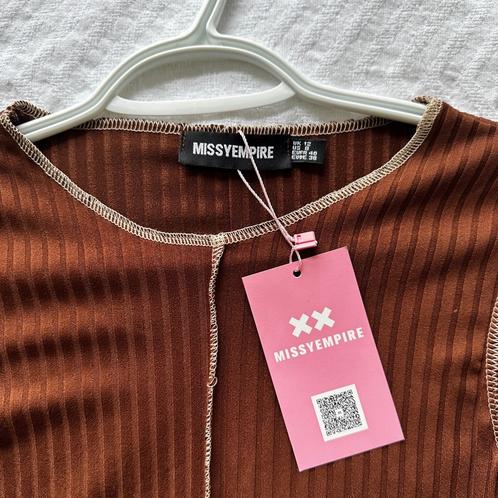 Brown mini dress